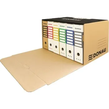 Archivační box Krabice na pořadače Donau - hnědá,55,5x36x31,5 cm