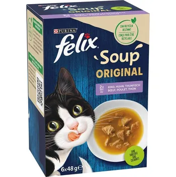 Krmivo pro kočku FELIX Soup míchaný výběr 6x 48g