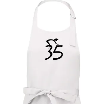 Kuchyňská zástěra Cyklista slaví pětatřicítku (35) - Pánská zástěra na vaření - Univerzální velikost ( Bílá )