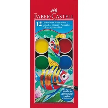 Vodová barva Vodové barvy Faber-Castell 30 mm - 12 barev