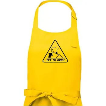 Kuchyňská zástěra Try to drift - Pánská zástěra na vaření - Univerzální velikost ( Žlutá )