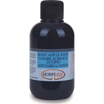 Vodová barva Akrylová barva Hobby Art, lesklá 50 ml - černá