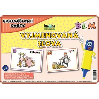 Procvičovací karty - vyjmenovaná slova BLM A5 (21x15 cm)