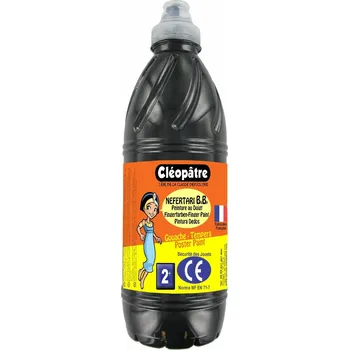 Vodová barva Prstová barva - tempera NEFERTARI BABY 1 Kg Černá