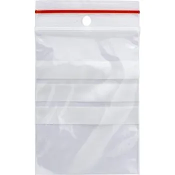 Q-Connect Rychlouzav.sáčky Q-C - 4 x 6 cm, 100 ks, s pruhy