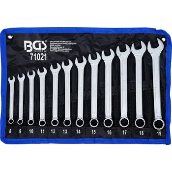 Ruční nářadí Očkoploché klíče 8-19mm 12ks BGS B.71021