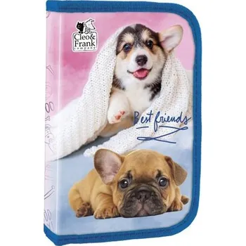 Penál ŠKOLNÍ JEDNOPATROVÝ PENÁL PLNĚ VYBAVENÝ CLEO A FRANK PEJSCI