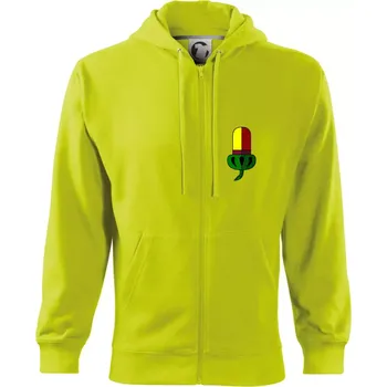 Pánská mikina Prší - Žaludy - prso - Mikina s kapucí na zip trendy zipper - S ( Limetková )