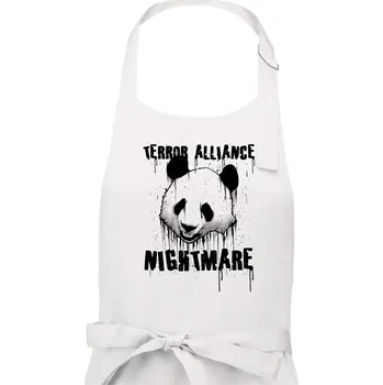 Kuchyňská zástěra Panda terror - Dámská zástěra na vaření - Univerzální velikost ( Bílá )