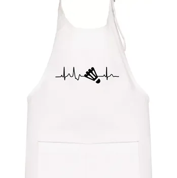 Kuchyňská zástěra EKG Badminton košík - Dětská zástěra na vaření - Univerzální velikost ( Bílá )