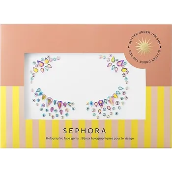 Karnevalový doplněk 709366-FACE JEWELS-24 - Glitter Under The Sun - Holografické nalepovací zdobení obličeje - SEPHORA COLLECTION