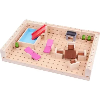 ostatní stavebnice Dřevěná stavebnice Buko - Terasa, 81 dílů