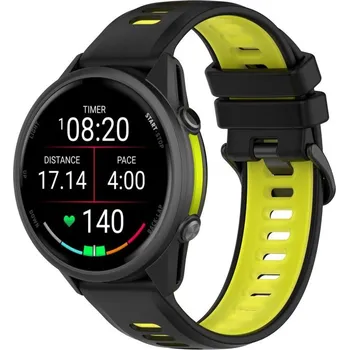 VSECHNONAMOBIL 114815 SPORTY Vyměnitelný silikonový řemínek Garmin Forerunner 970 černo-zelený
