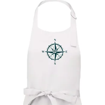 Kuchyňská zástěra Kompas old - Dámská zástěra na vaření - Univerzální velikost ( Bílá )