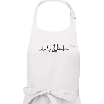 Kuchyňská zástěra EKG létání balonem - Dámská zástěra na vaření - Univerzální velikost ( Bílá )