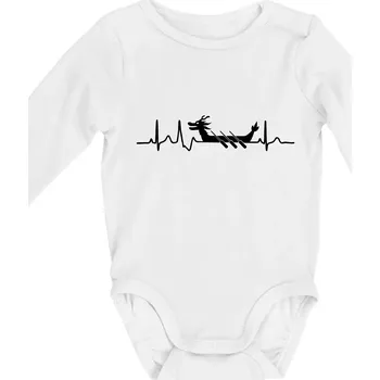 EKG dračí loď - Body kojenecké s dlouhým rukávem - Dlouhý r. do 3 měs ( Bílá )
