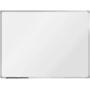 boardOK Bílá magnetická tabule s emailovým povrchem 120 × 90 cm, stříbrný rám