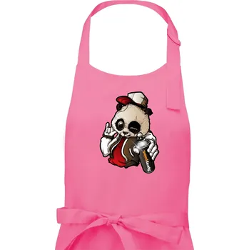 Kuchyňská zástěra Graffiti panda - Dámská zástěra na vaření - Univerzální velikost ( Růžová )