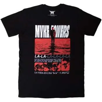 Merch Myke Towers: Myke Towers Unisex T-shirt: La Vida (black) (xx-large) XXL