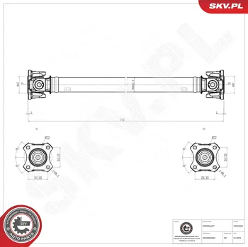 Poloosa kola Hnací hřídel - poloosa ESEN SKV 76SKV028