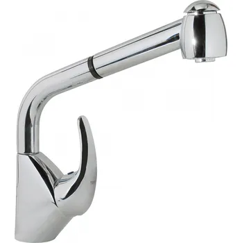 Vodovodní baterie Dřezová baterie Tres s vytahovací sprškou, 2 proudy chrom 3044401