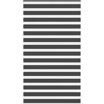 vidaXL Zebra roleta 130x200 cm šířka látky 125,9 cm polyester [4014787] Barva: Černá