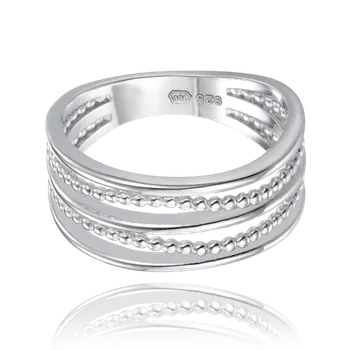 Prsten Moonlit Stříbrný prsten s perličkovým dekorem Velikost prstenu: 54