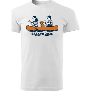 Pánské tričko Grooters Tričko pro vodáky - Vodáci Barva: Bílá, Velikost: XXL