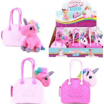 plyšák Jednorožec v kabelce plyš 14 cm, mix barev