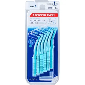 Zubní kartáček DentalPro L Shaped 4 mezizubní kartáček modrý 10 ks