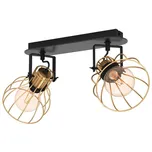 Bodové stropní svítidlo Eglo Sambatello / 2 zdroje / 2 x 40 W / E27 / černá/zlatá