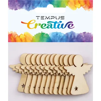 Dřevěné výřezy Andílci - 12 ks