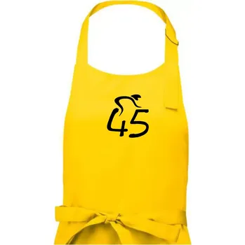 Kuchyňská zástěra Cyklista slaví pětačtyřicítku (45) - Pánská zástěra na vaření - Univerzální velikost ( Žlutá )