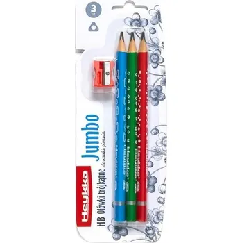 Grafitová tužka Grafit.tužka Heykka Jumbo,bez pryže,HB,ořez., 3 ks