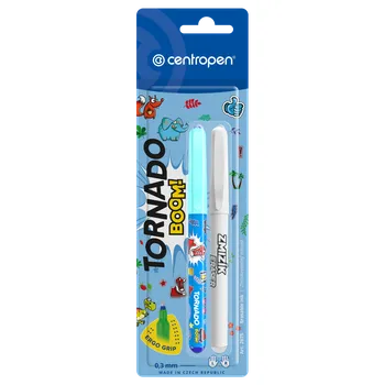 Centropen Popisovač 2675/2 Tornádo Boom + zmizík, mix barev