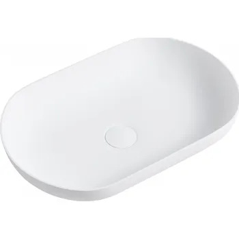 Umyvadlo Cerano Lyra Umyvadlo na desku z litého mramoru 54x34 cm, bílá matná, CER-WB14