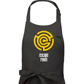 Kuchyňská zástěra Escape room labyrint - Pánská zástěra na vaření - Univerzální velikost ( Dřevěné uhlí )