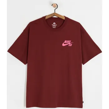 Pánské tričko Nike SB Logo (dark team red) M, vínově červená