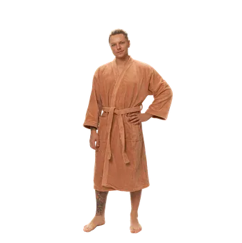 Pánský župan Pánský župan Kimono mikroplyš/bavlna, Terakotová L