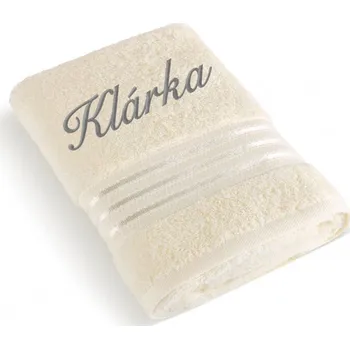 Osuška Komfortní osuška SE JMÉNEM 70x140 Linie vanilka