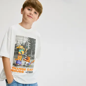 Reserved - Tričko s potiskem - krémová - 054FH-01X - 054FH-01X-158