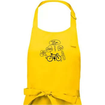 Kuchyňská zástěra Výhody cyklistiky - Pánská zástěra na vaření - Univerzální velikost ( Žlutá )