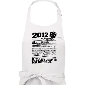 Kuchyňská zástěra 2012 v kostce - Pánská zástěra na vaření - Univerzální velikost ( Bílá )