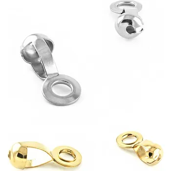 Materiál na výrobu šperku Ocelové kuličkové Konektory zapínání - 1ks - 2,5mm / Nerez SL