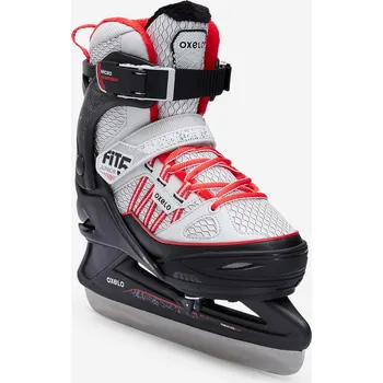 Zimní brusle OXELO FIT 500 ŠEDO-ČERVENÉ 32/35 ČERVENÁ|ŠEDÁ