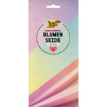 Umělecký papír Hedvábný papír - duhový - 6 listů