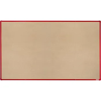 BoardOK Tabule s textilním povrchem 200 × 120 cm, červený rám