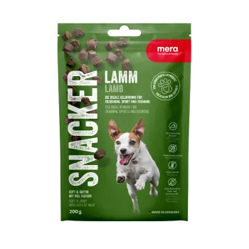 Pamlsek pro psa Mera Snacker Lamm Výhodné balení 18x200g