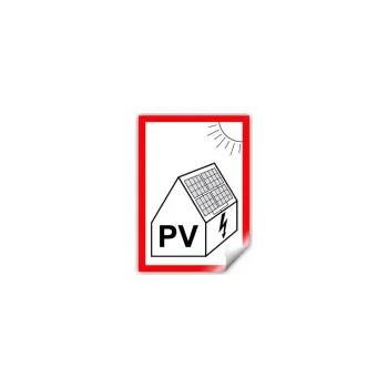 PV symbol na fotovoltaiku 75x105 mm