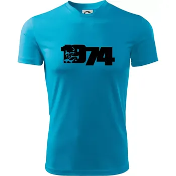 Pánské tričko Husákovo dítě - 1974 - Pánské triko Fantasy sportovní (dresovina) - S ( Světlý tyrkys )